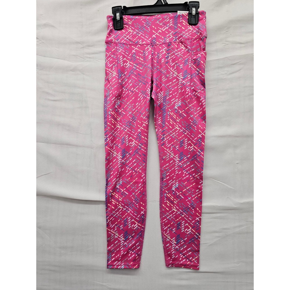 Member's Mark Girls Active Leggings Pink Polyester Blend Workout Size Medium 7/8